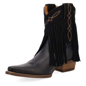 Last Ride Black Leather Bootie (DS) DP