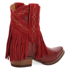 Last Ride Red Leather Bootie (DS) DP