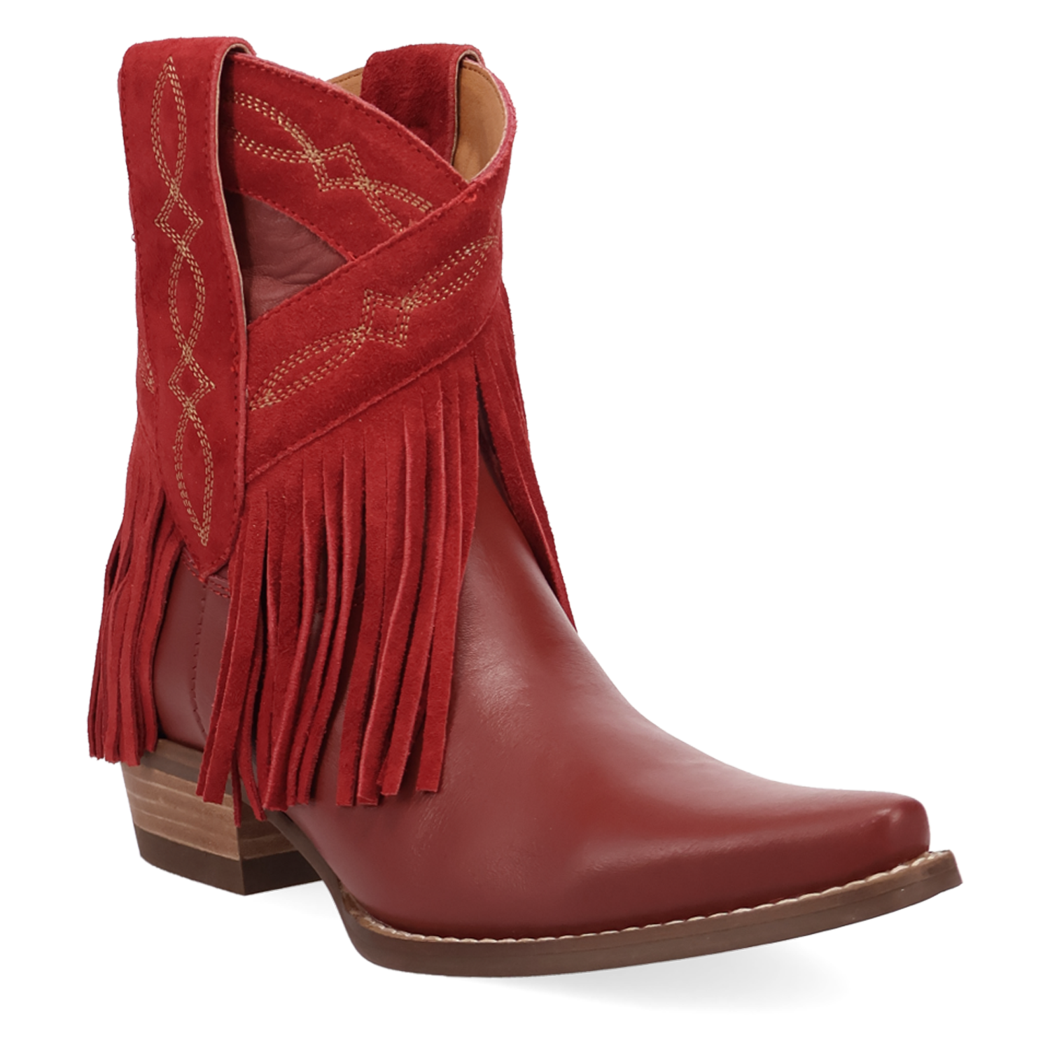 Last Ride Red Leather Bootie (DS) DP
