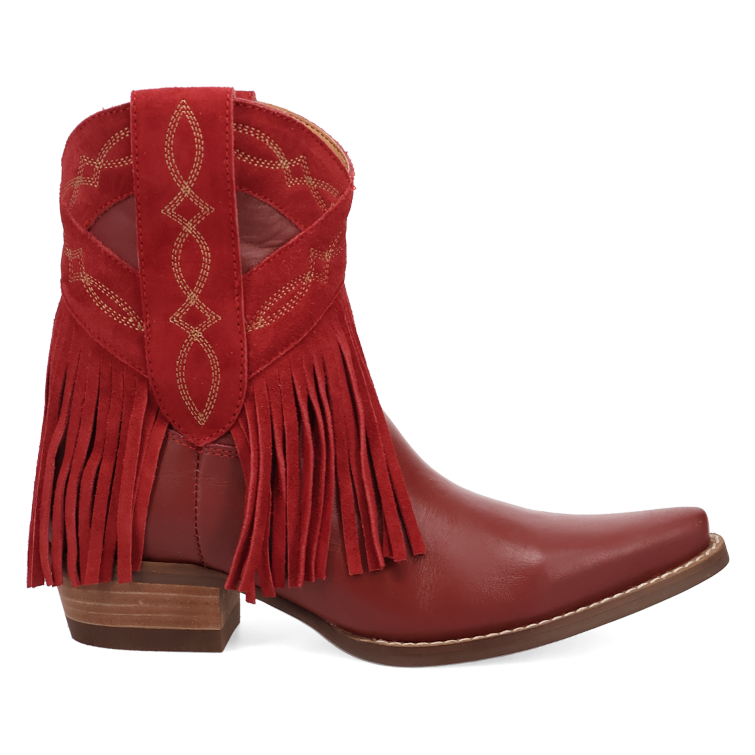 Last Ride Red Leather Bootie (DS) DP