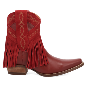 Last Ride Red Leather Bootie (DS) DP