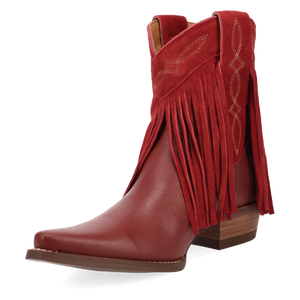 Last Ride Red Leather Bootie (DS) DP