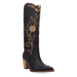 Miss Daisy Black Leather Boots (DS)