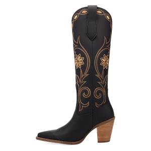 Miss Daisy Black Leather Boots (DS)