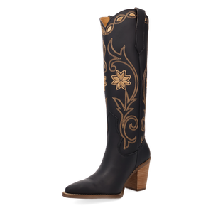 Miss Daisy Black Leather Boots (DS)