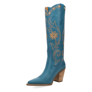 Miss Daisy Blue Leather Boots (DS)