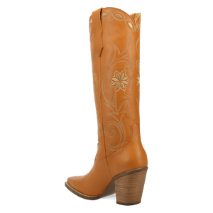 Miss Daisy Orange Leather Boots (DS)