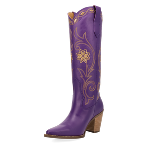 Miss Daisy Purple Leather Boots (DS)