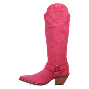 Wicked Pink Suede Leather Boots (DS) ~ PREORDER 9/20/26
