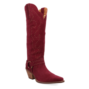 Wicked Red Suede Leather Boots (DS) ~ PREORDER 9/20/26