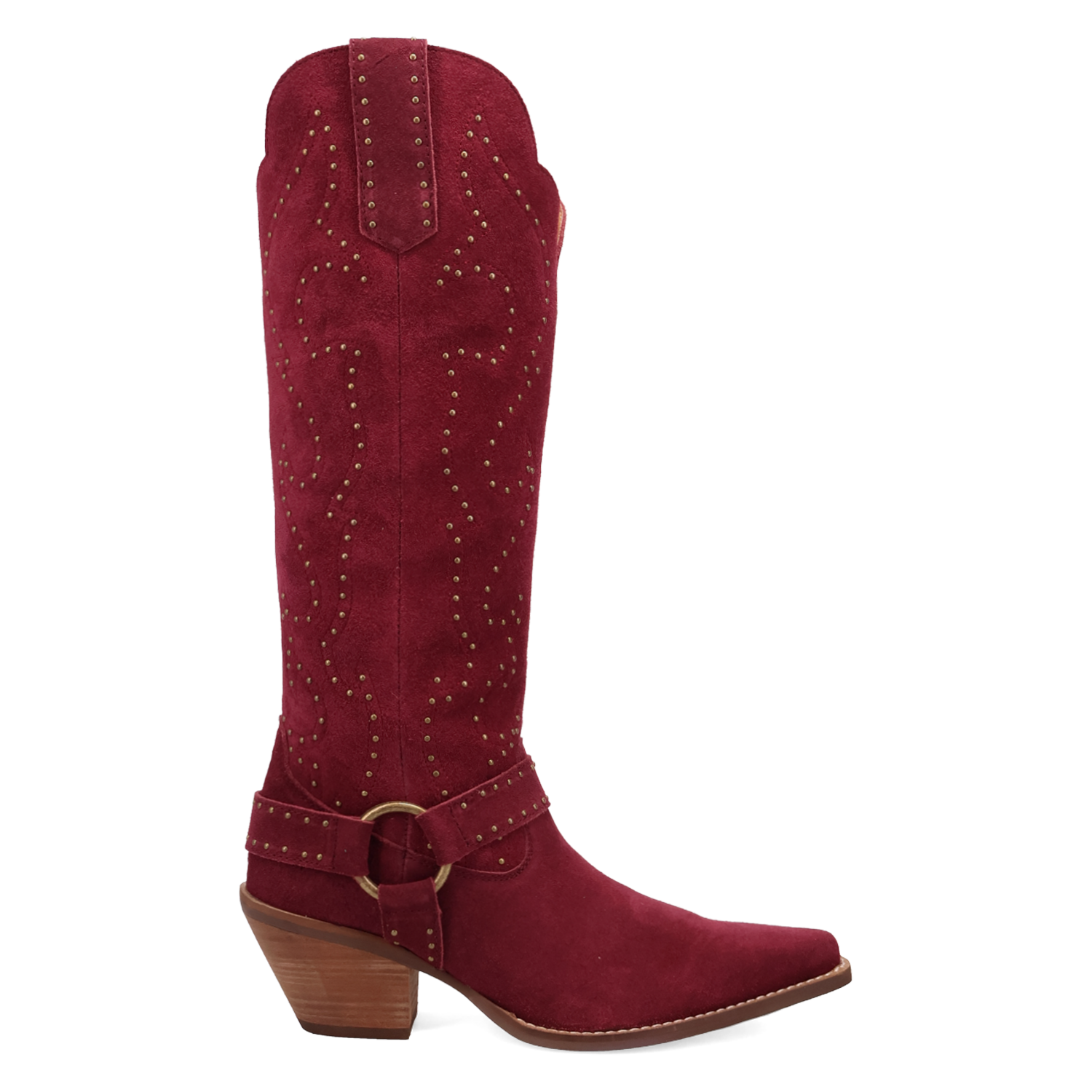 Wicked Burgundy Red Suede Leather Boots (DS) ~ PREORDER 9/20/26