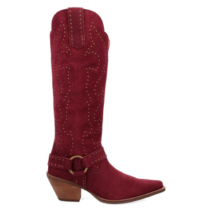 Wicked Red Suede Leather Boots (DS) ~ PREORDER 9/20/26