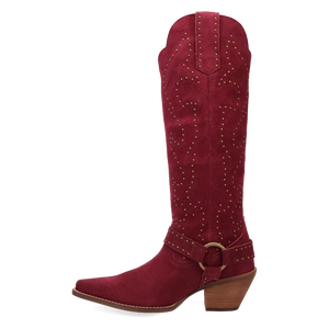 Wicked Red Suede Leather Boots (DS) ~ PREORDER 9/20/26