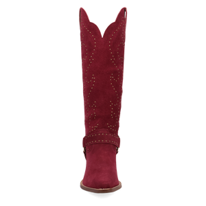 Wicked Red Suede Leather Boots (DS) ~ PREORDER 9/20/26