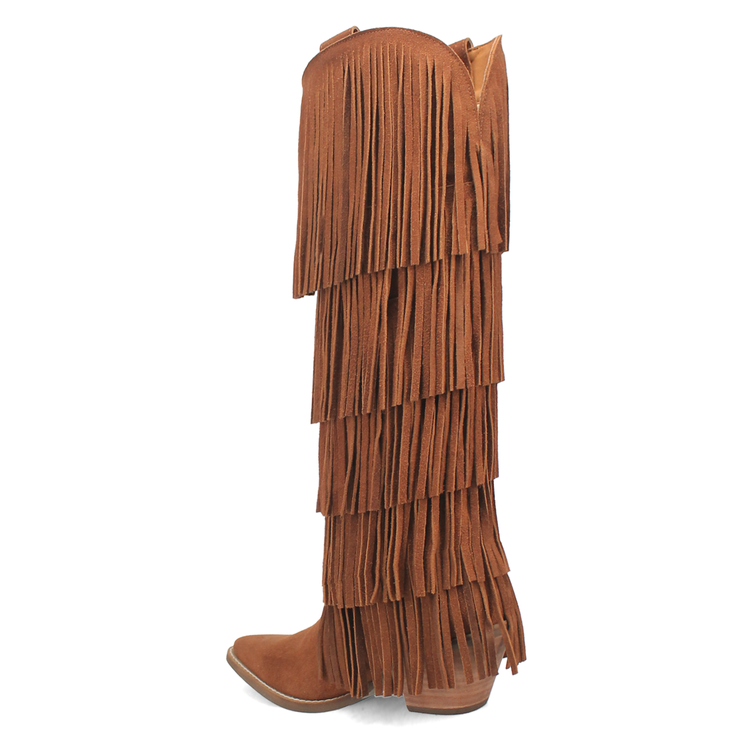 Wild Child Brown Suede Leather Fringe Boots (DS)