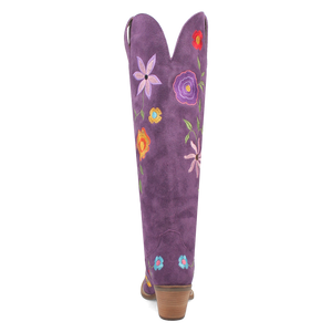 Flower Power Purple Suede & Floral Embroidered Boot (DS) ~ PREORDER SEPTEMBER 2024