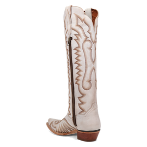 Josie White Leather Boots (DS) ~ BACKORDER NOVEMBER 2024