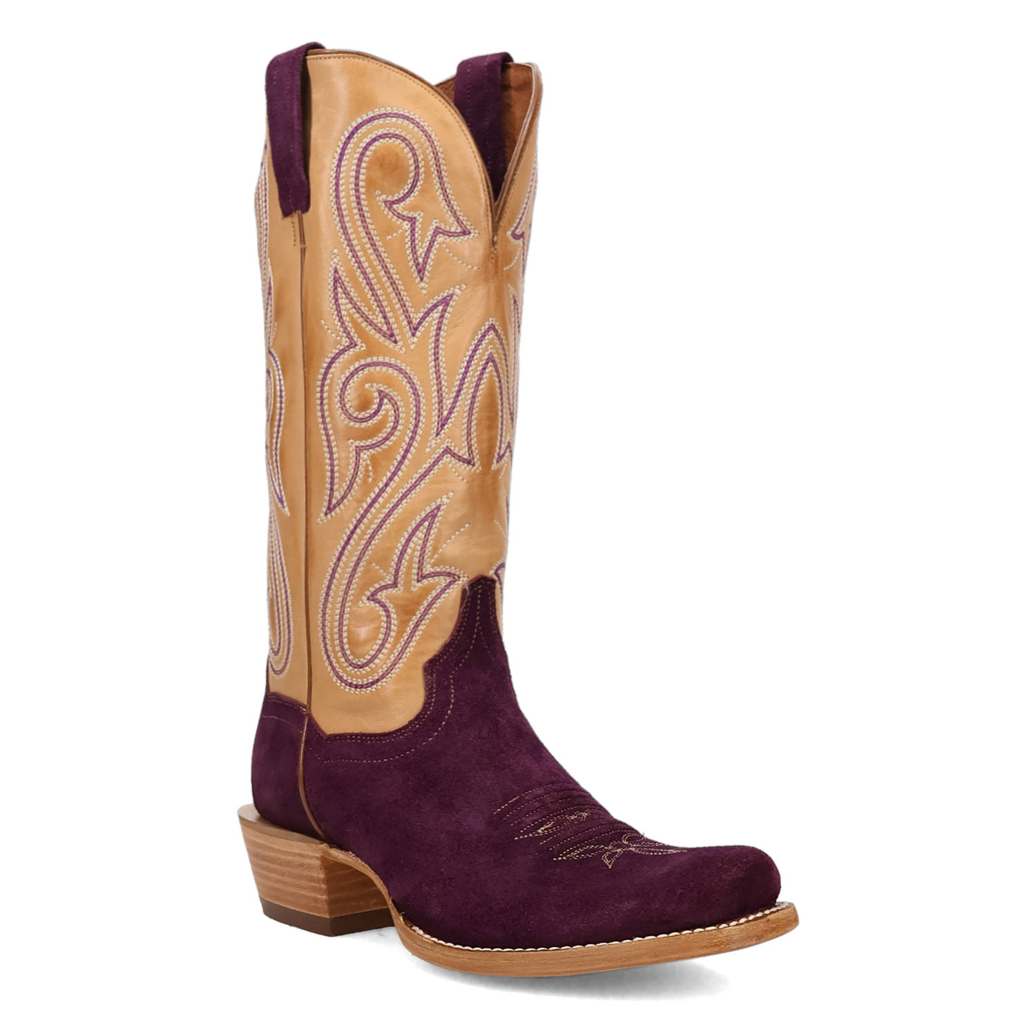 Lanessa Purple/Tan Leather Boot (DS) DP