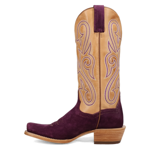 Lanessa Purple/Tan Leather Boot (DS) DP