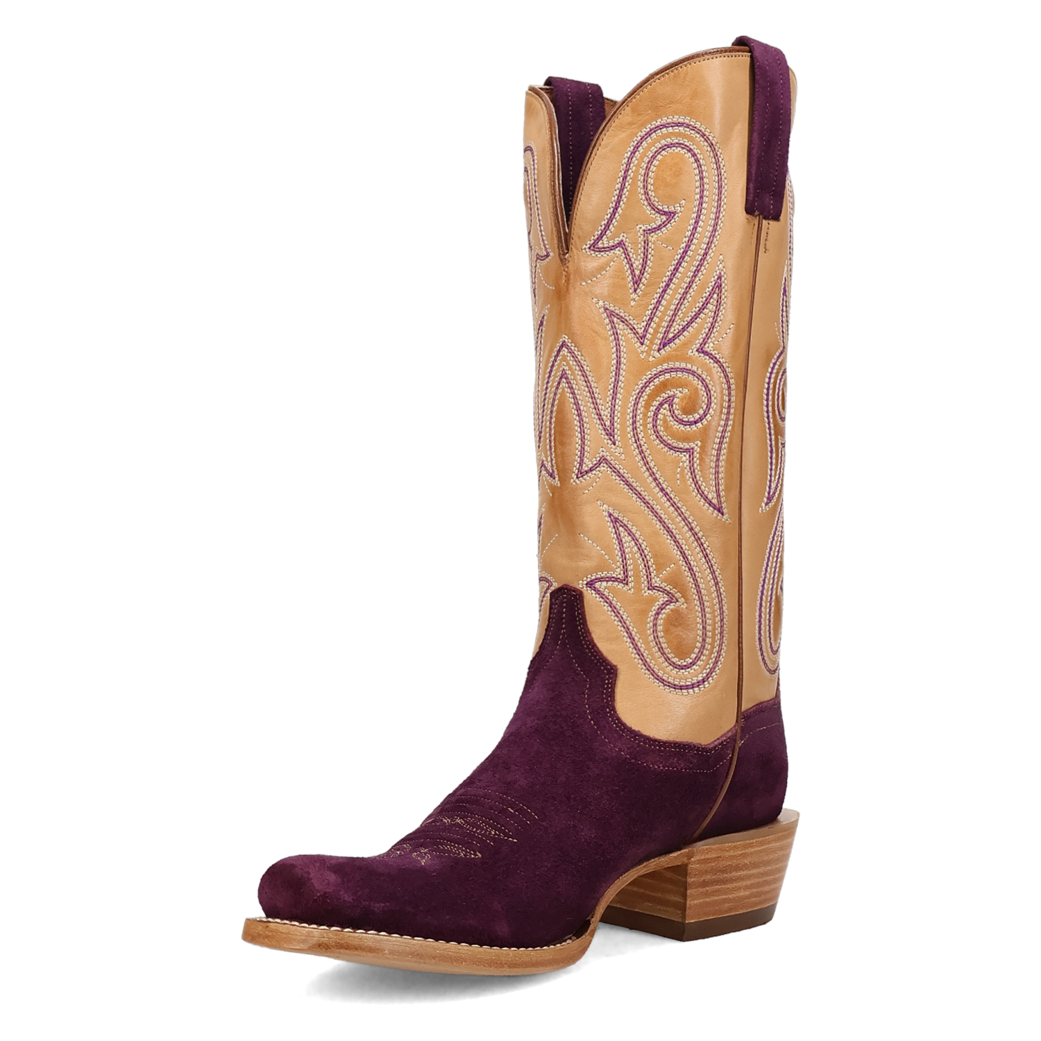 Lanessa Purple/Tan Leather Boot (DS) DP