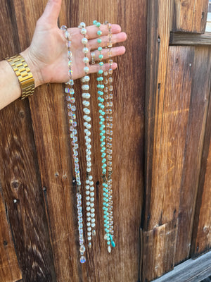 Mercury Rising Faceted Crystal Toggle Lariat Necklace