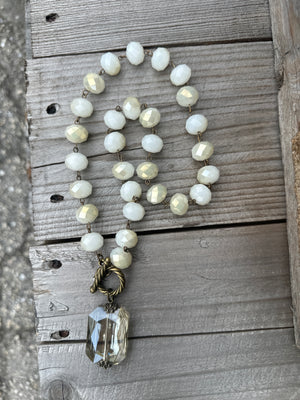 Drops of Jupiter Faceted Crystal Toggle Necklace (custom made to order)