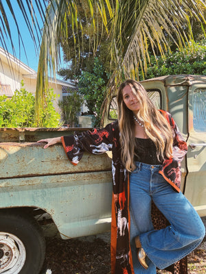 PREORDER Rebel Yell Horse & Leopard Print Reversible Duster PREORDER MARCH/APRIL 2026