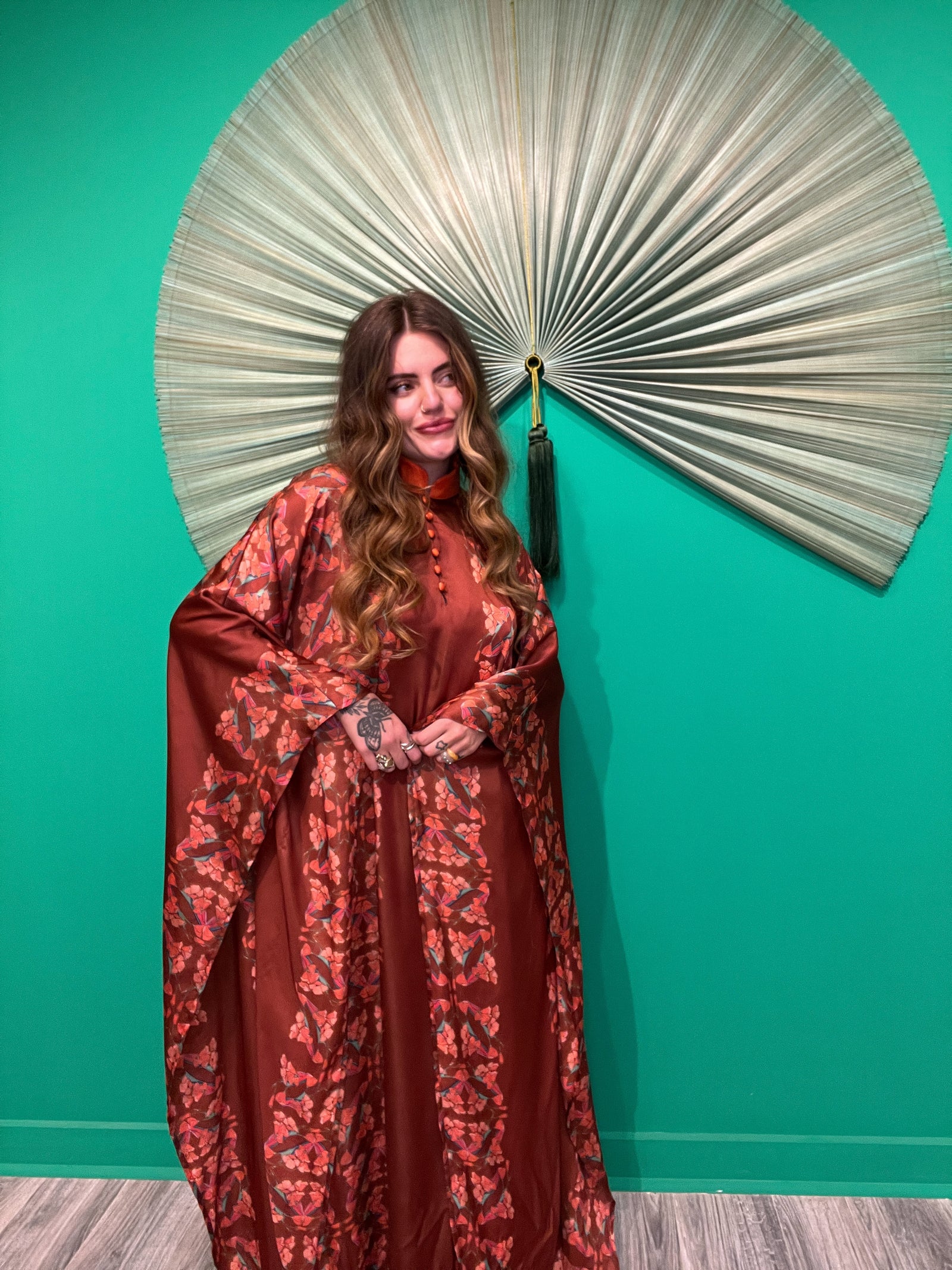Lady The Brand - London Bronze Garden Long Kaftan