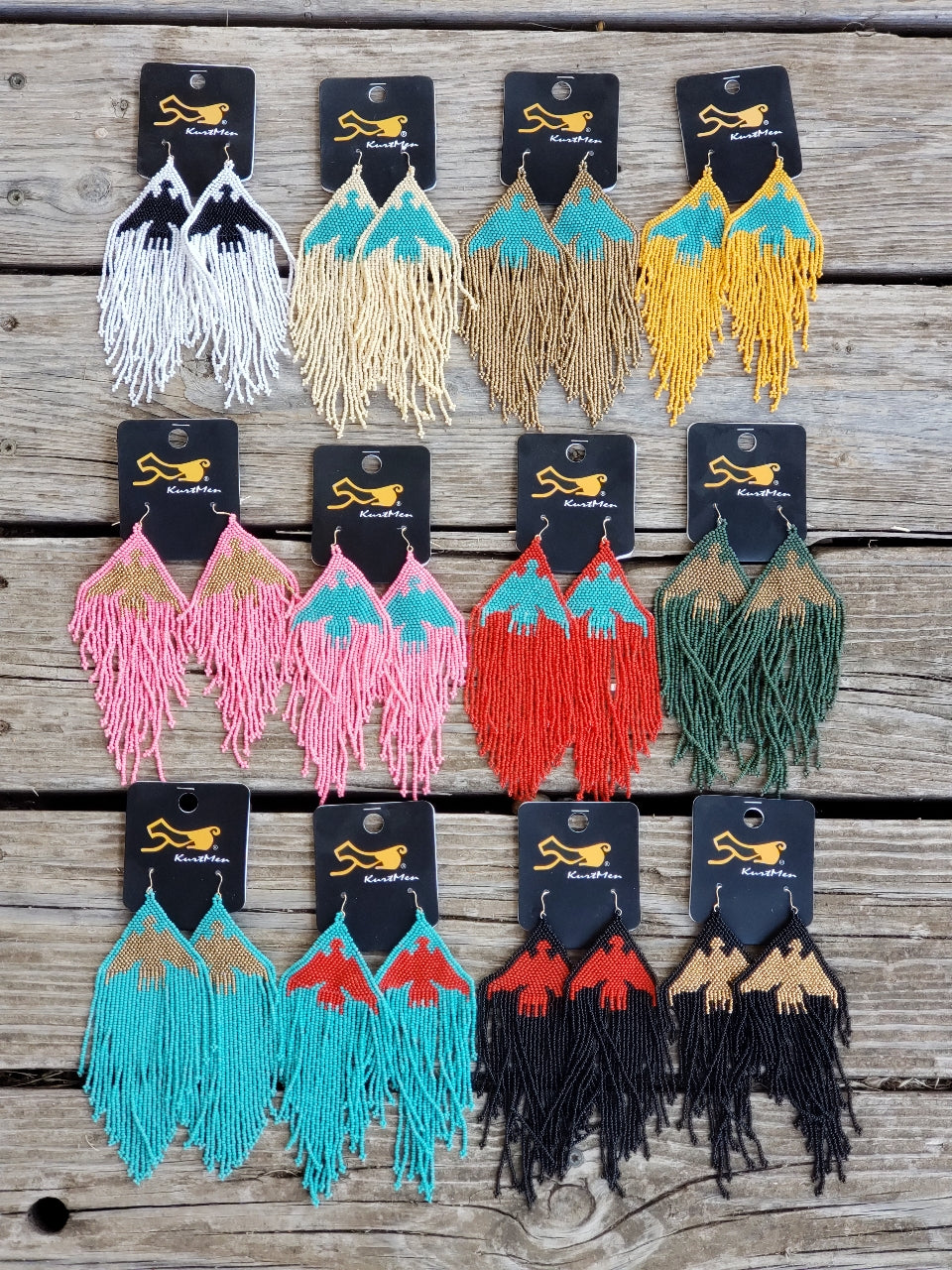 Thunderstruck Beaded Fringe Thunderbird Earrings