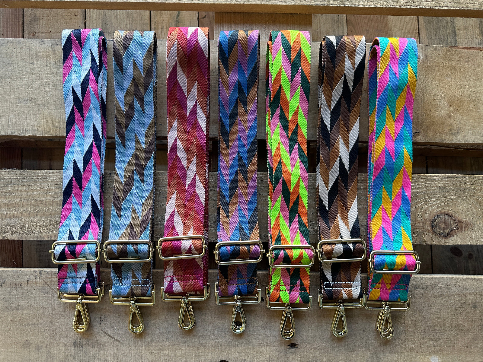 Let's Get Geometric Woven Guitar Style Purse Straps