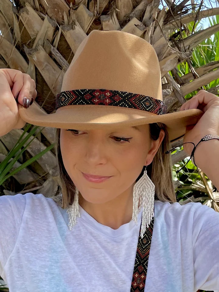 KAQCHI Obsidian Gold Beaded Hat Band (DS)
