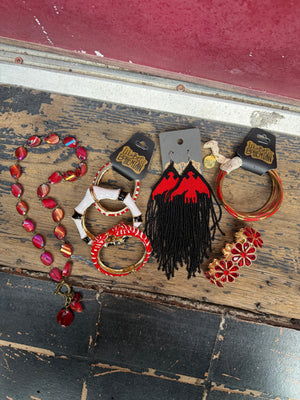 Lady In Red Drops of Jupiter Jewelry Set