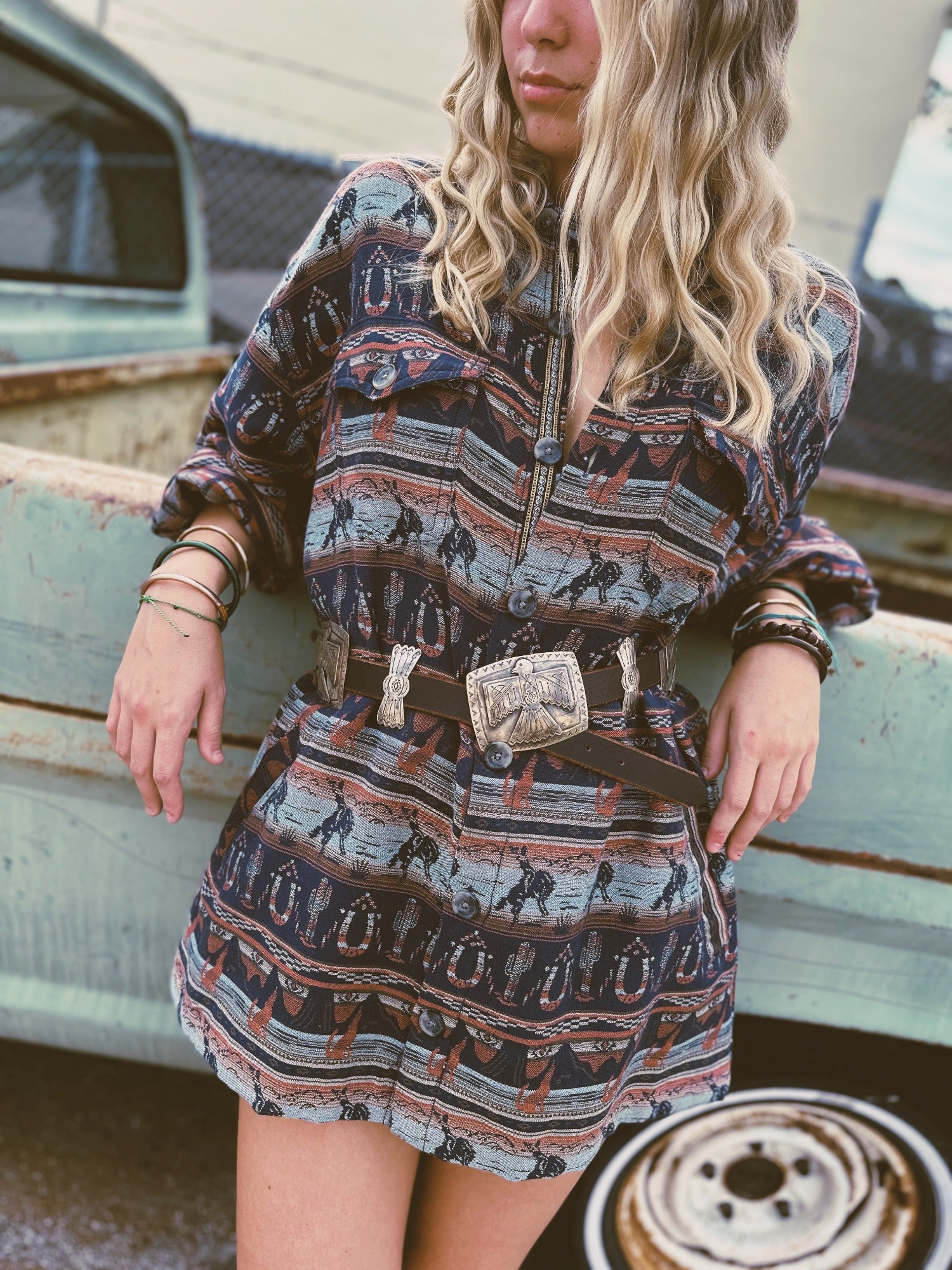 Bucking Horses & Horseshoes Shirt Jacket (DS)