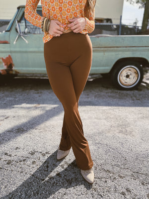 Simply Solid Bell Bottom Pants