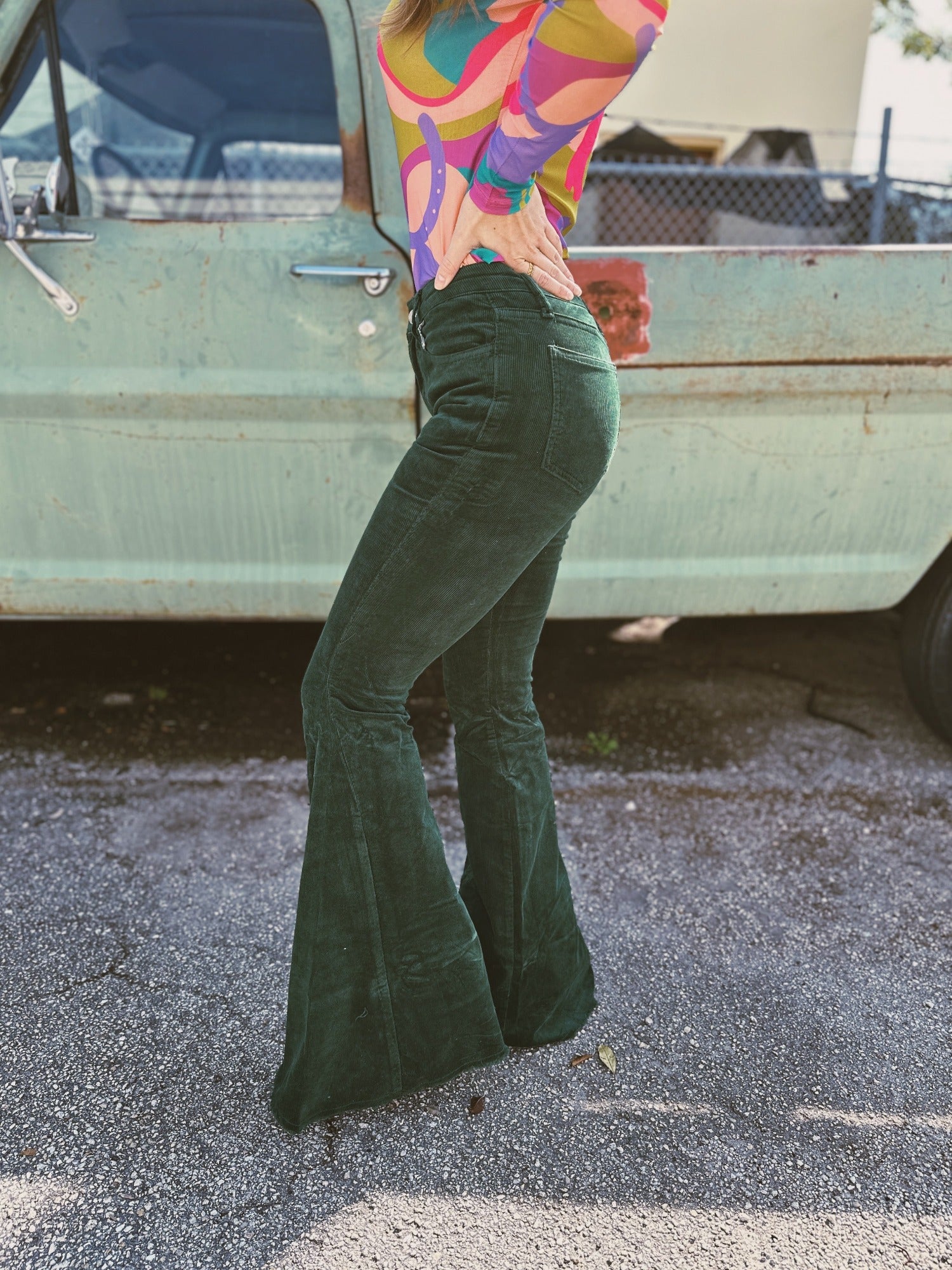 Big Green Country Corduroy Bell Bottoms - Lil Bee's Bohemian