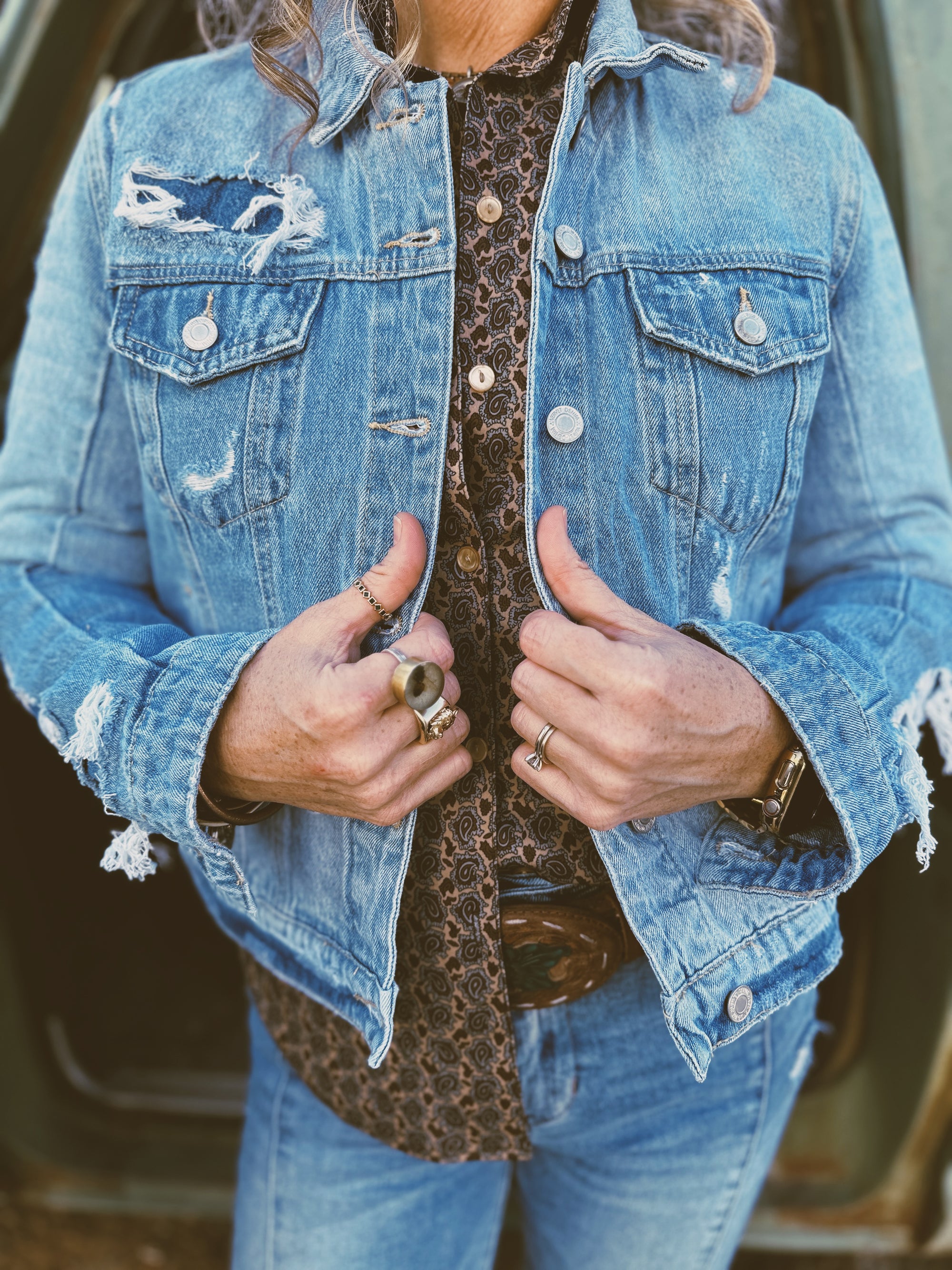 【人気急上昇】 Fall It Make Distressed SALE FINAL ~ Jacket Denim Classic ジャケット・アウター