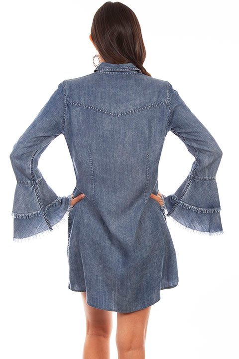 Bell Of The Dance Hall Denim Mini Dress (DS) ~ PREORDER JULY 2024
