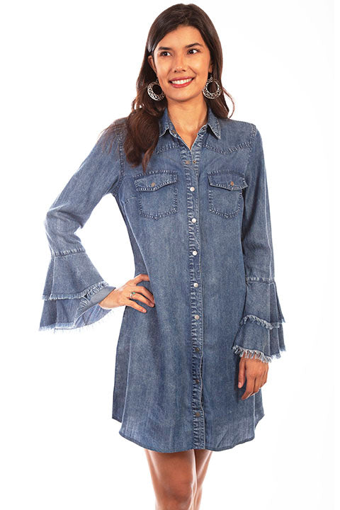Bell Of The Dance Hall Denim Mini Dress (DS)