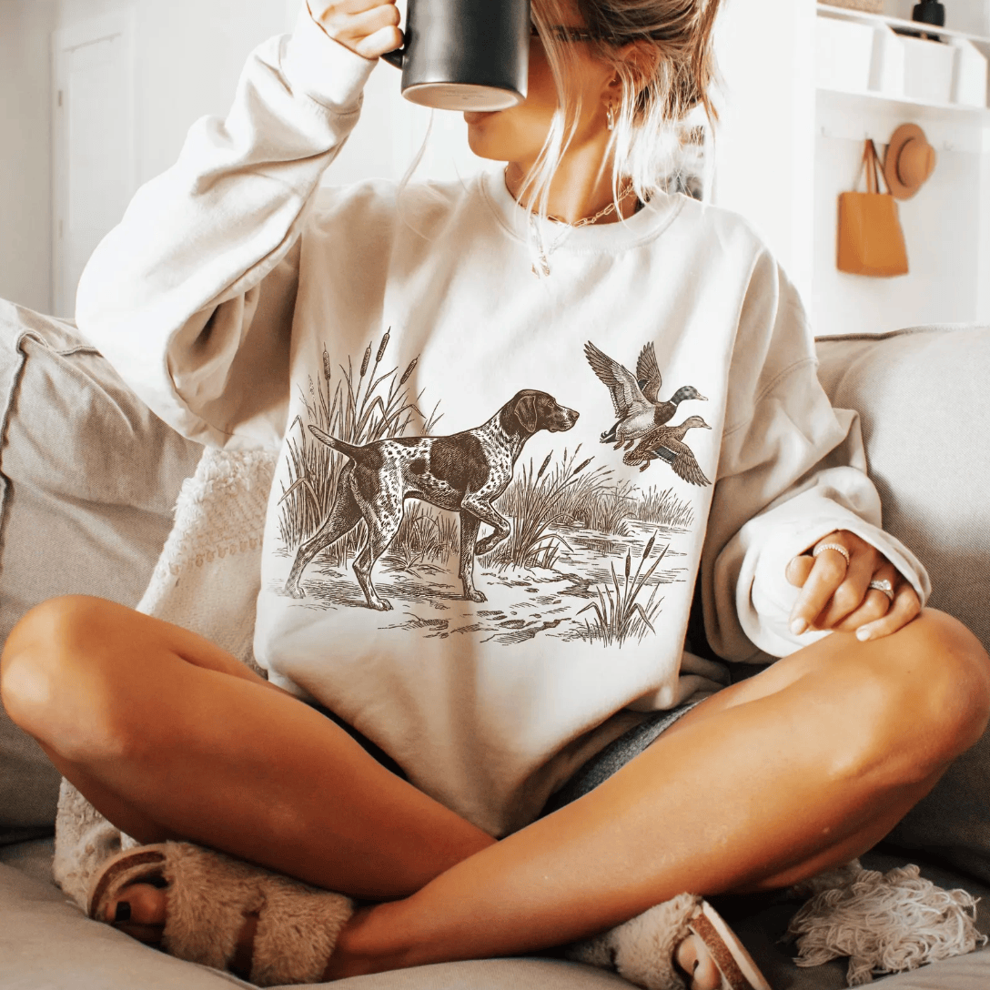 Duck Hunting Pointer Dog T-Shirts & Sweatshirts (made 2 order) LC