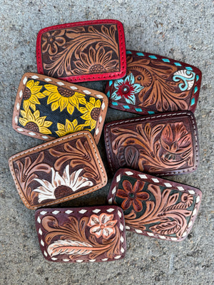 Saddle Soul Tooled Leather Belt Buckle