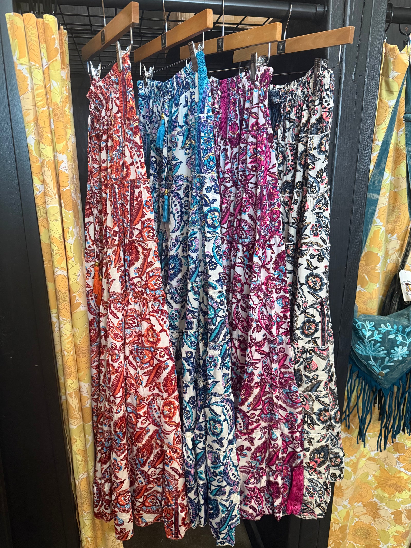Althea Flowy Tiered Long Skirt