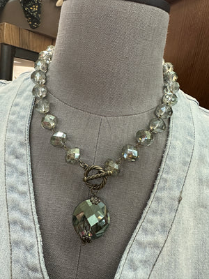 Drops of Jupiter Faceted Crystal Toggle Necklace (custom made to order)