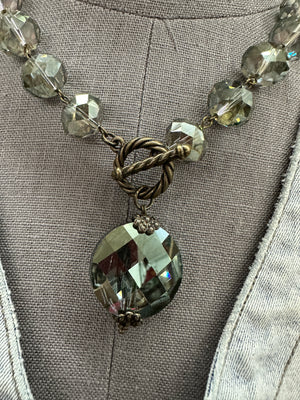 Drops of Jupiter Faceted Crystal Toggle Necklace (custom made to order)