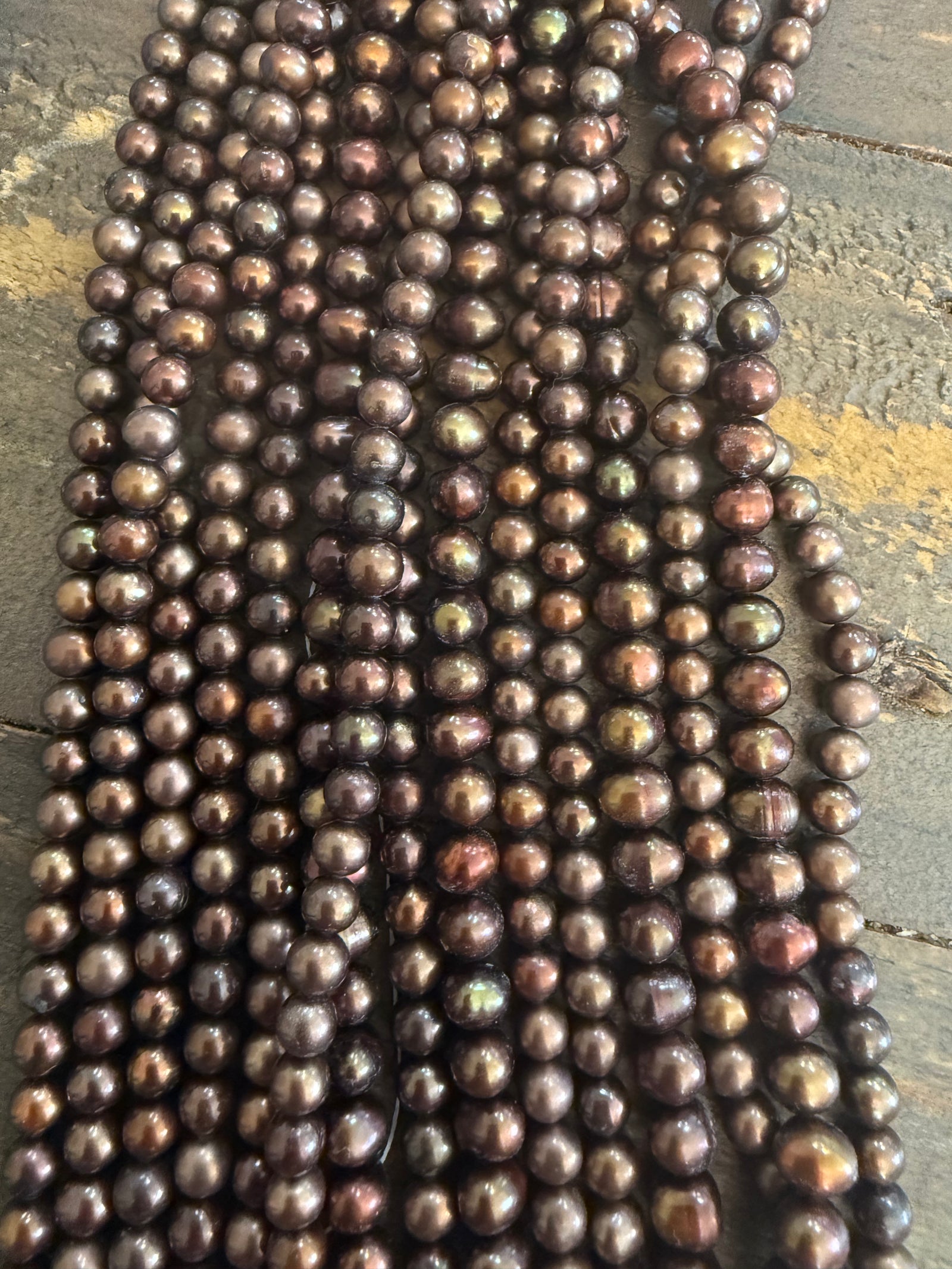 Desert Dawn Copper Freshwater Pearl Necklace (made to order)