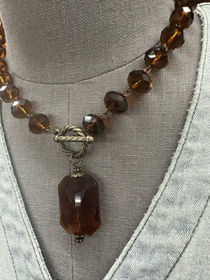 Drops of Jupiter Faceted Crystal Toggle Necklace (custom made to order)