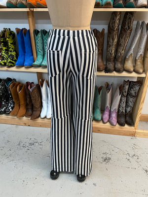 Lil Bee's Bohemian Black/White Striped Bell Bottoms ~ Size M & L ~ Queen Bee’s Closet #1155