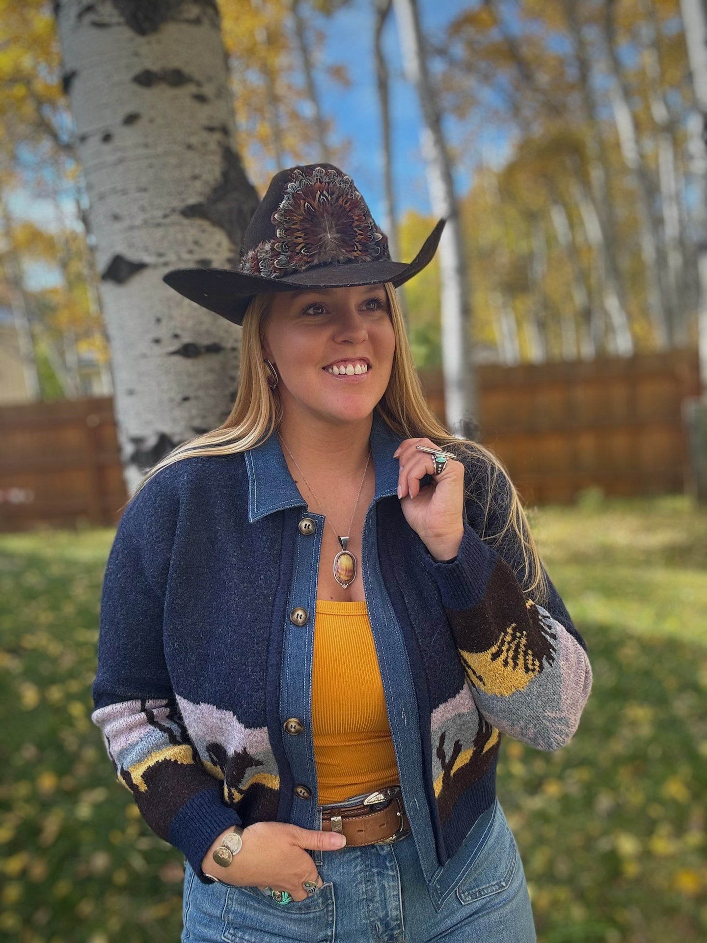 Sunset Canyon Knit Horse Sweater Cardigan Lil Bee's Bohemian