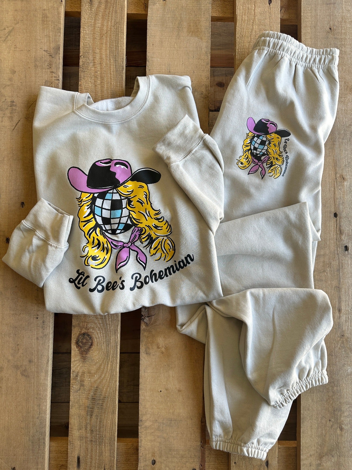 Lil Bee's Bohemian Disco Cowgirl Sweatsuit Set (made to order) WR