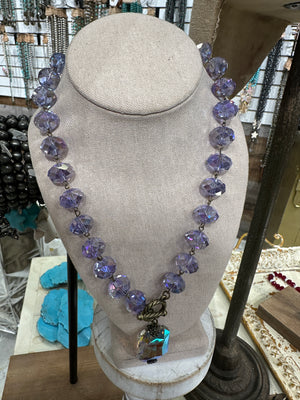 Drops of Jupiter Faceted Crystal Toggle Necklace (custom made to order)