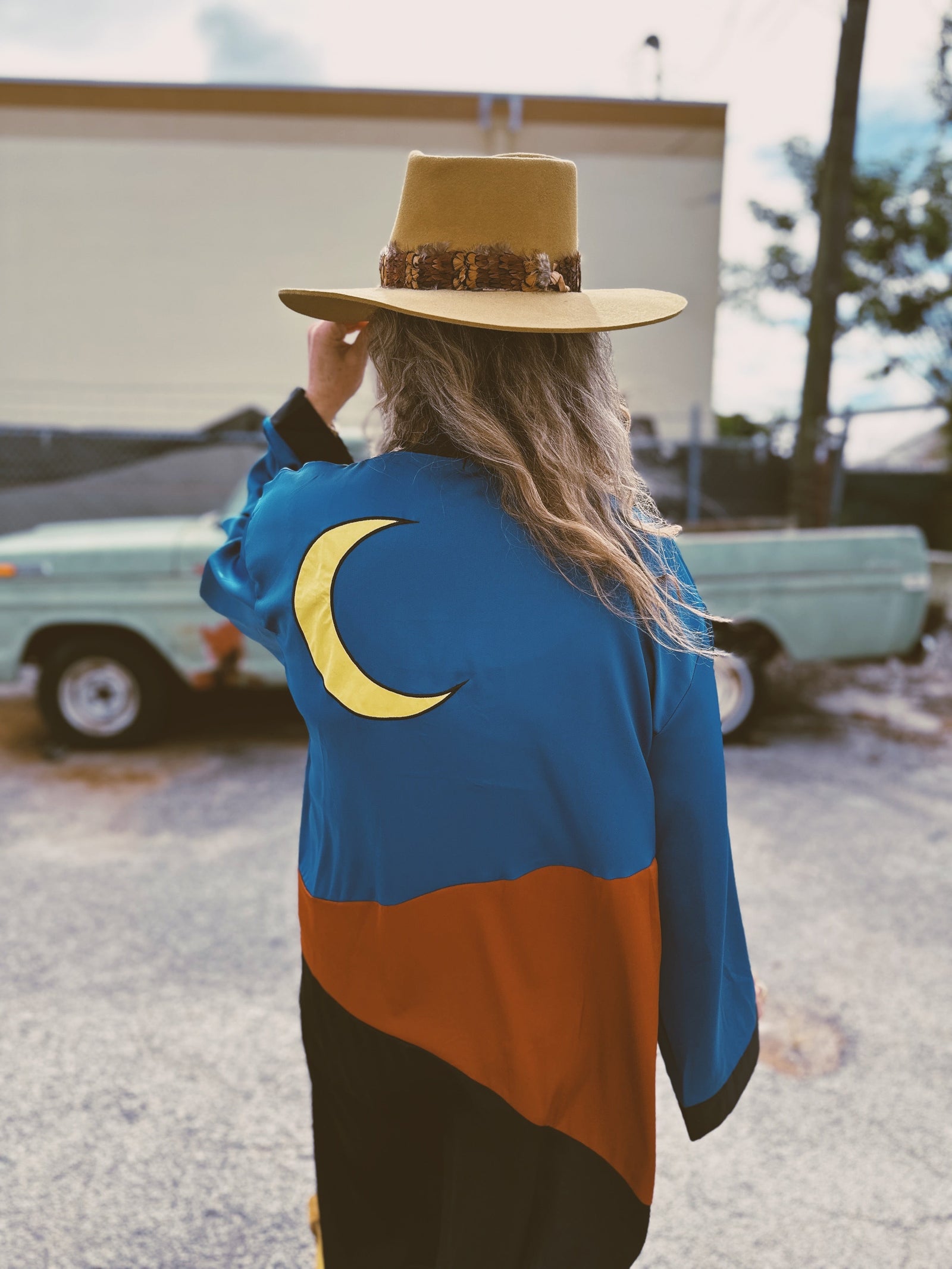 Howlin' At The Moon Satin Kimono Duster (DS) FG MS